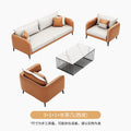 3+1+1+ long coffee table (orange leather)