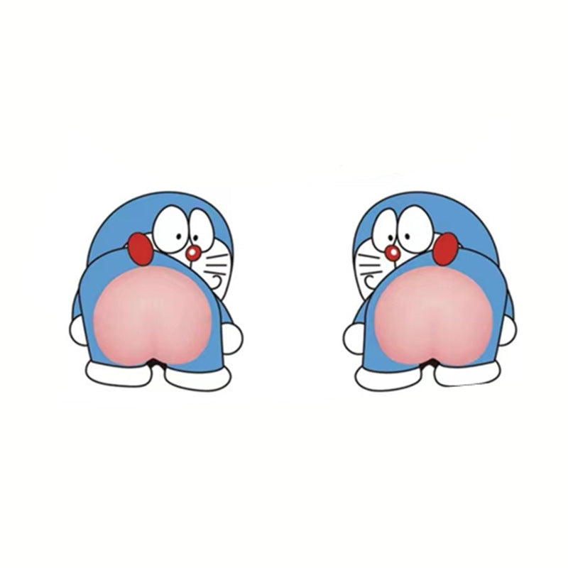 Car cute cartoon butt sticker anti-collision sticker 3d car anti-collision silicone pad butt sticker home refrigerator sticker