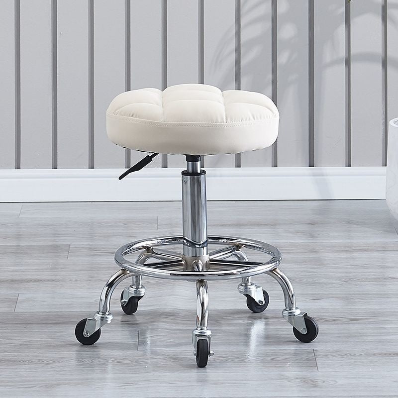 Barber chair makeup manicure live broadcast special adjustable round stool for home bedroom dressing stool movable backrest large work stool