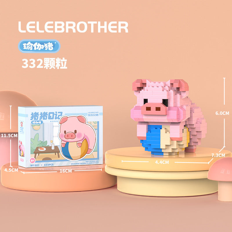 【customizable】micro building blocks children's educational puzzle assembly toy model ornament cartoon blind box gift