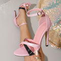 High heels 2026 summer new arrival open toe sexy stiletto sandals women's cross strap color matching elegant women's shoes export