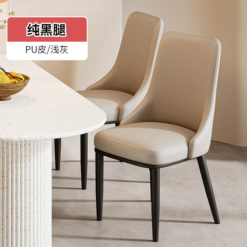 Dining chair household modern simple restaurant back chair small apartment dining table chair Nordic light luxury leisure hotel chair forest