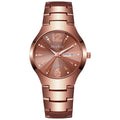 Mcykcy watch tungsten steel men's watch digital round quartz watch quartz gold and silver gold stainless steel