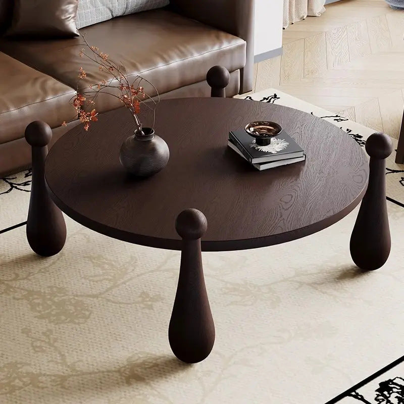 Wooden coffee tableaccessible luxury sofa table living room classy coffee table round walnut coffee table
