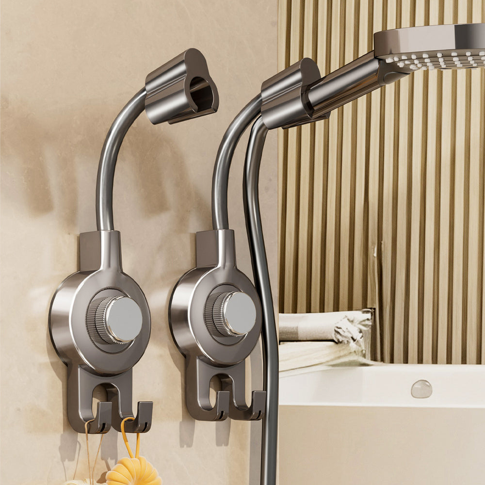 Suction cup shower head holder - waterproof, drill-free, universal handheld shower head accessory mounting base