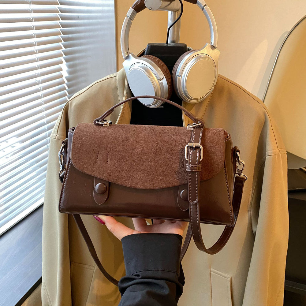 2025 fall/winter new collection: women's solid color minimalist matte shoulder bag - commute-ready, lightweight luxury crossbody tote