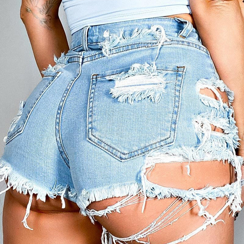 Processing personalized   hot-selling ripped denim shorts for women new arrivalins fringed denim hot pants
