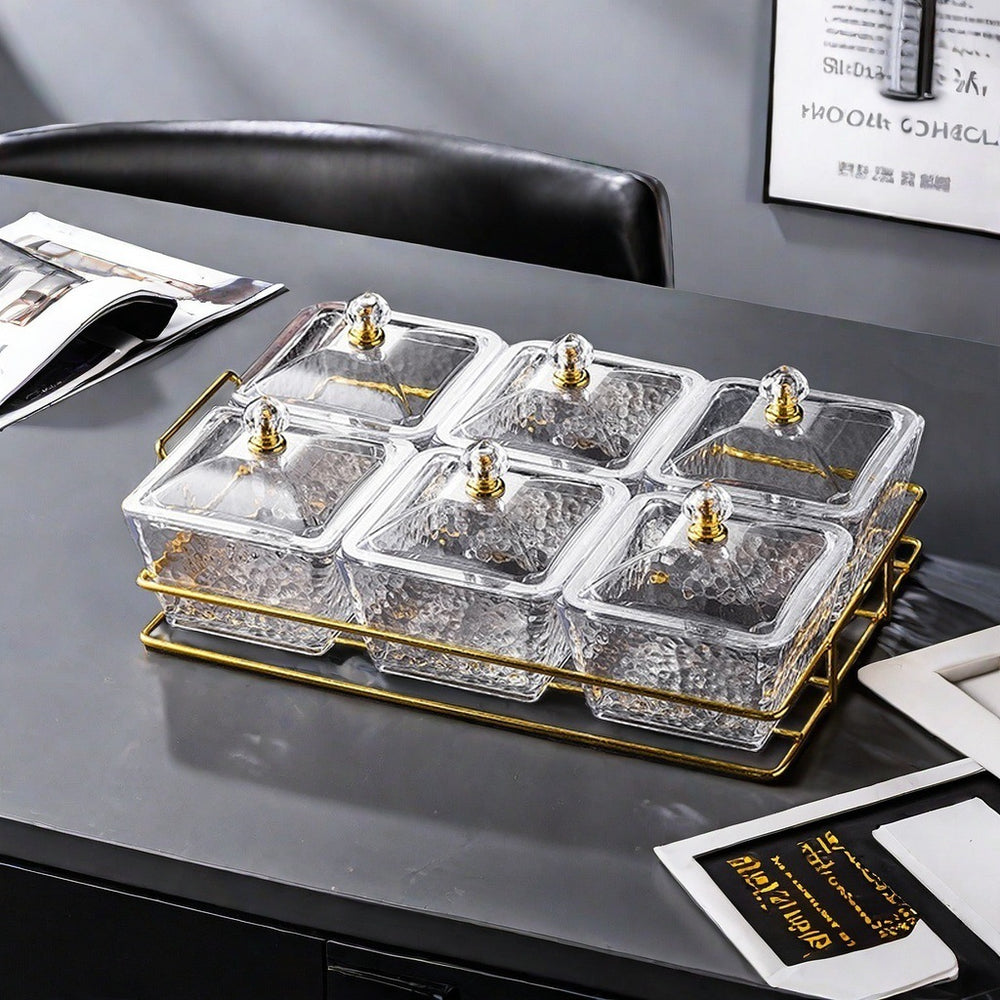 Nordic light luxury plastic beauty salon fruit snack plate snack tea snack sugar ktv dried fruit plate high appearance storage