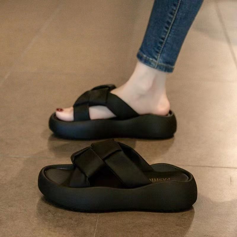 Women's retro birkenstock-style slides: new summer fashion, trendy outdoor wear, super popular fairycore style, perfect with skirts, chunky platform thong sandals
