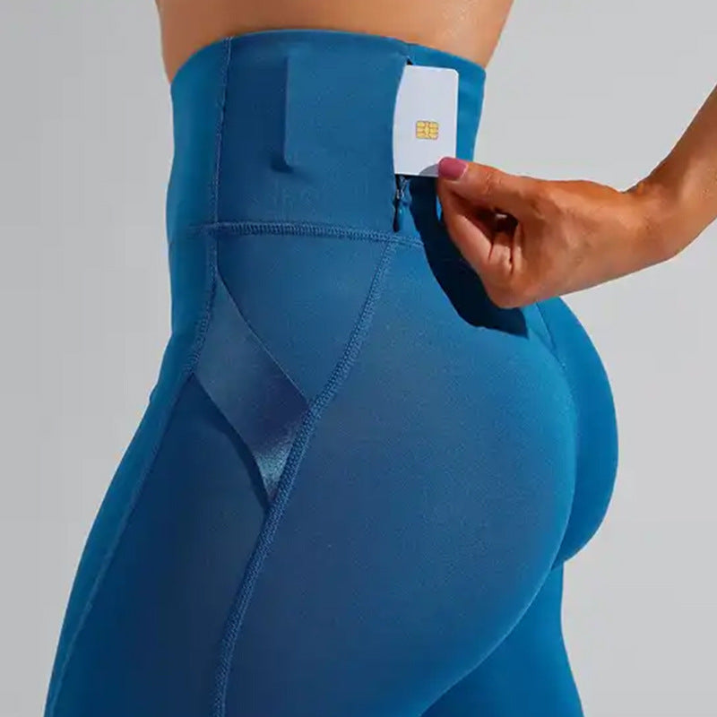 Fashionready stockflap pocket pants yoga leggings high waist tummy control butt lift fitness pants  new arrival running yoga pants