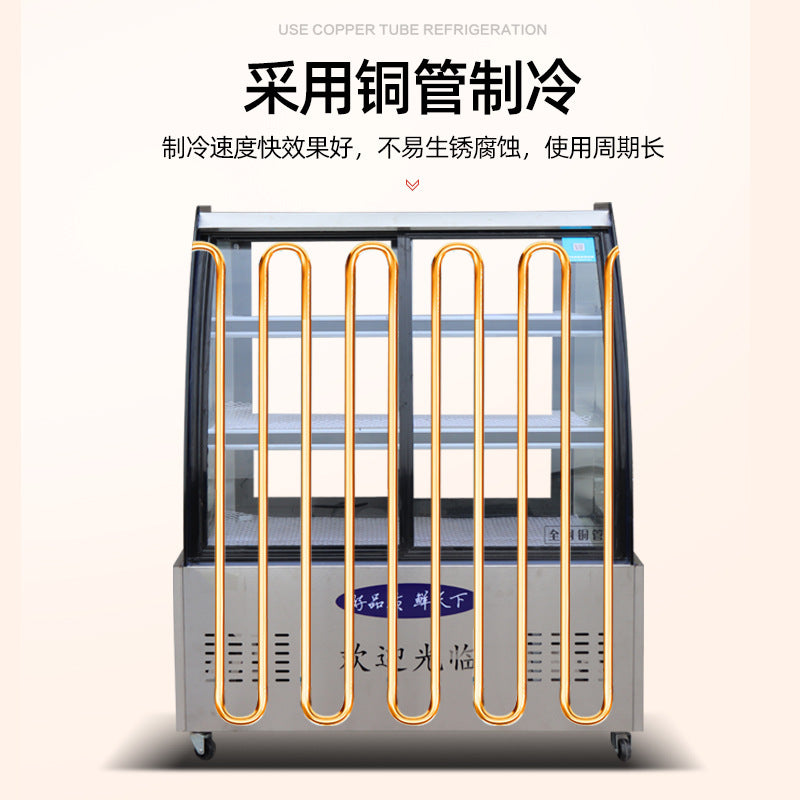 Commercial cold dish cabinet, delicatessen, braised duck neck cabinet, large-capacity curved right-angle fresh-keeping refrigerated display cabinet, ordering cabinet