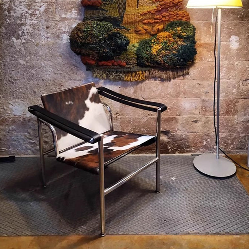Lc1 basculan chair genuine leather sofa chair le corbusier medieval genuine leather single chair for home casual single chair