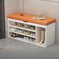 Entrance shoe changing stool, household shoe cabinet with seat, three-layer all-in-one flip-top storage shoe rack