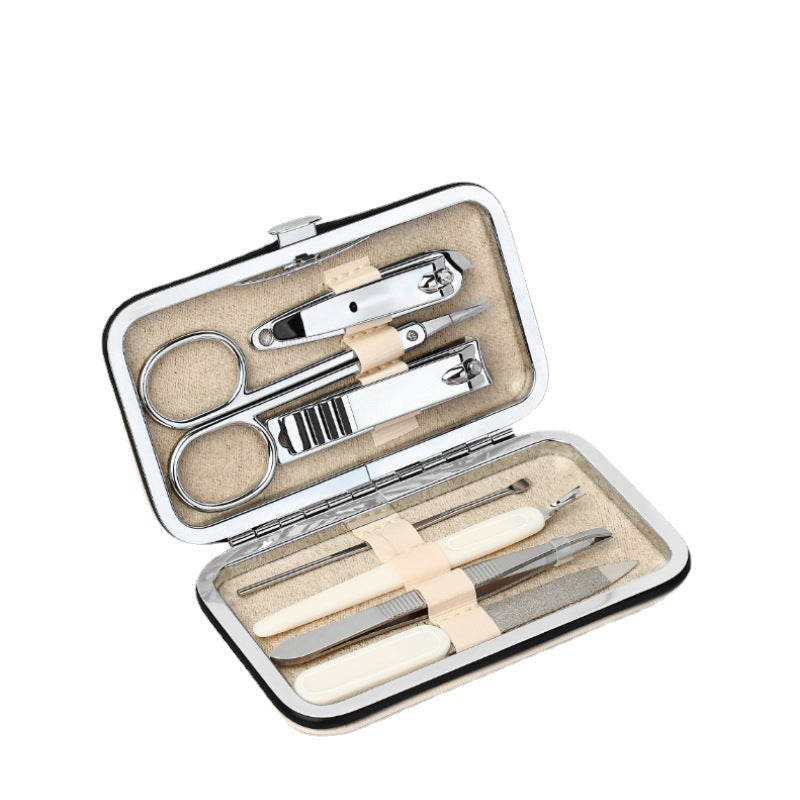 7-piece nail clipper set - beauty & grooming kit - stainless steel nail clippers with storage - diy manicure