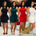 C7320 cross-border   fashion women's sporty mini dress - 3d cutout slim-fit dress