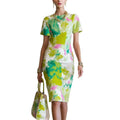 european style vacation dress - round neck short sleeve women's  summer new arrival - slimming mini dress