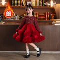 Girls' chanel-inspired princess dress - new winter  collection - birthday outfit - kids' fleece-lined dress - girls' tulle cake dress