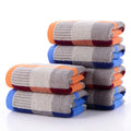 Yarn-dyed cotton square towel dark men's towel thickened plus soft water-absorbent labor protection towel one piece dropshipping