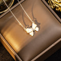 [titanium steel] necklace female internet celebrity bow pendant earrings ring classyfashionnew arrivalsuit earrings jewelry
