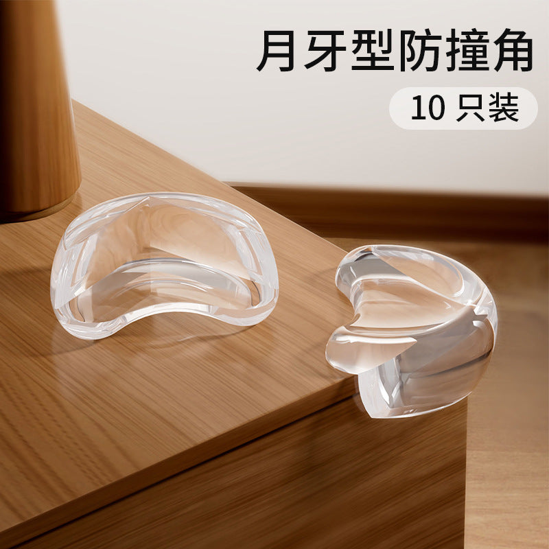 Airbag-style clear corner protectors for kids - anti-collision, anti-bump, protective angles for coffee tables and furniture - soft-packed pvc corner guards, l-shaped