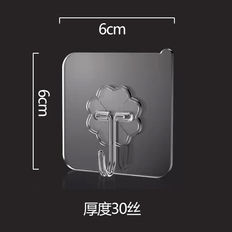 Hook strong adhesive wall sticker wall load-bearing transparent traceless hook sticker hook punch-free hook adhesive hook