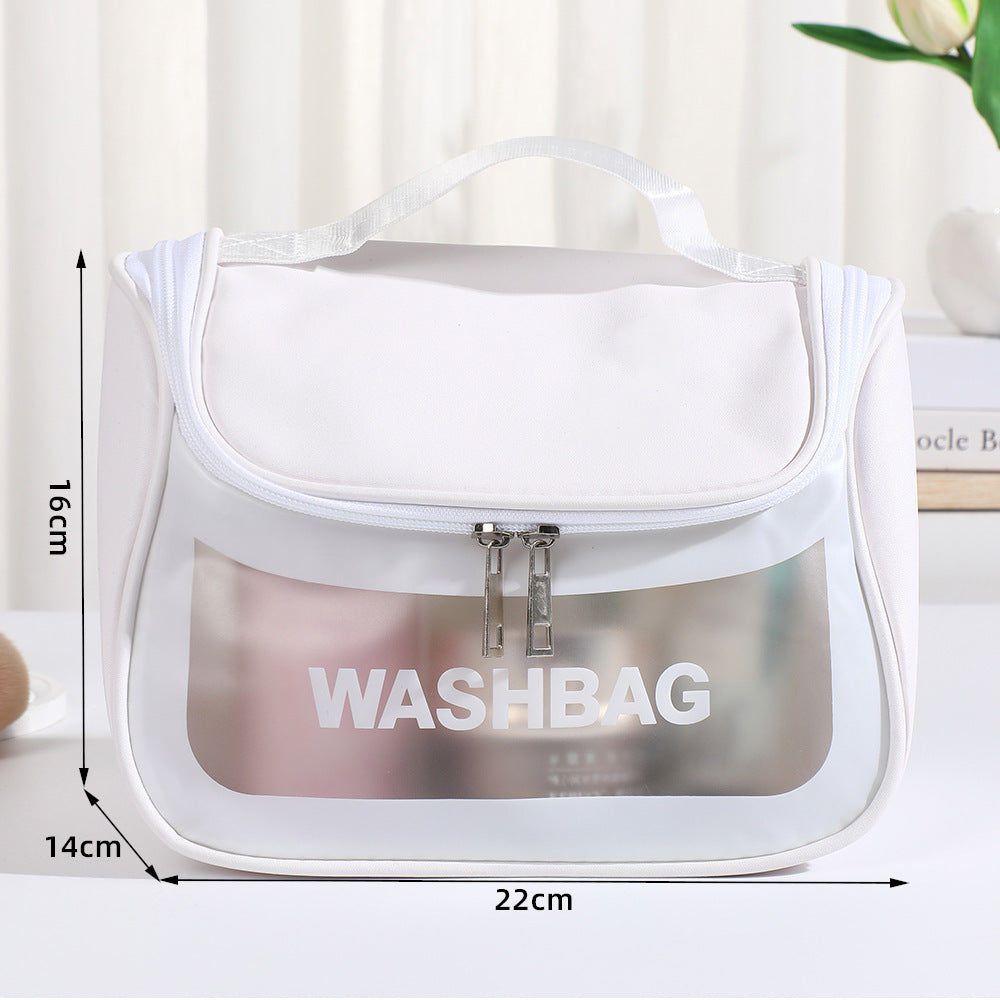 Wash storage bag Premium waterproof single-layer cosmetic bag Portable large-capacity transparent travel cosmetic storage bag