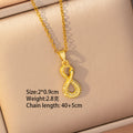 X8301-31 [titanium steel chain copper inlaid zirconium pendant]