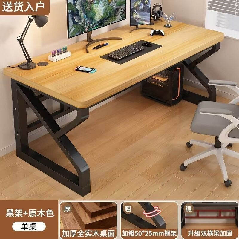 Solid wood desktop computer desk, gaming desk, student study desk, home bedroom desk, small apartment office desk
