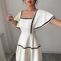 Women's summer spaghetti strap dress  - vacation style, backless, a-line maxi casual sundress