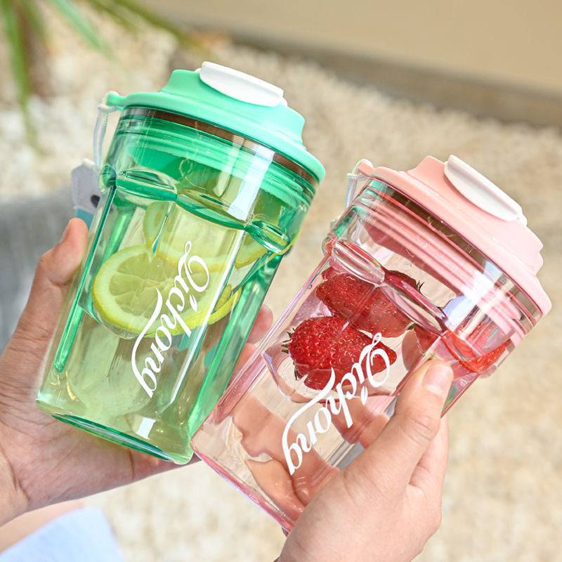 Influencer-approved, high-style car coffee cup: portable, outdoor, shatterproof, and perfect for students. customizable water bottle