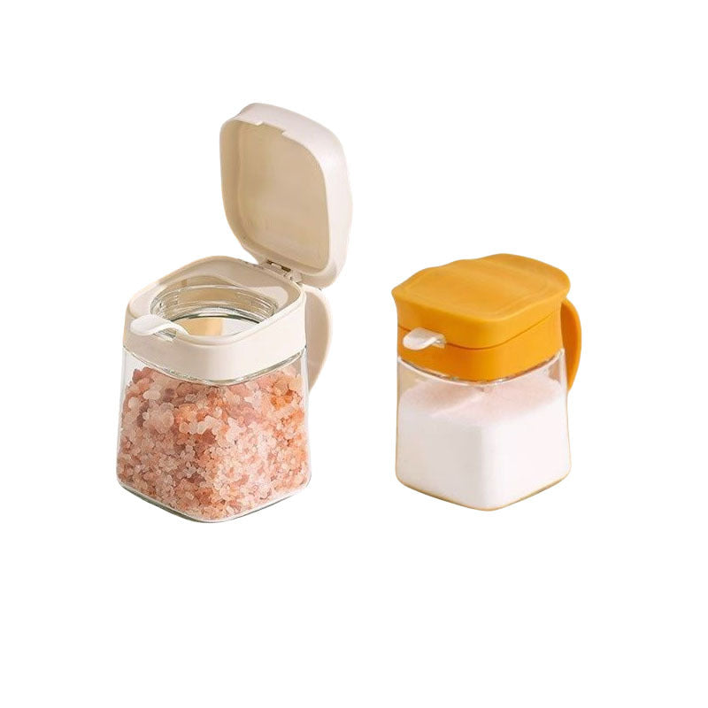 Glass spice jar set - kitchen home cooking seasoning container set - spice shaker, salt shaker, oil dispenser