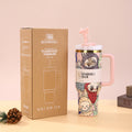 Cartoon labubu stanley 40oz ice tumbler 304 stainless steel insulated mug - large capacity portable travel cup