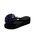 plus size summer new bowknot flip-flops casual outdoor beach seaside vacation wedge sandals