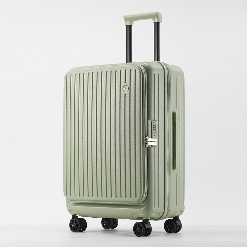 Side open expandable suitcase 24-inch ultra-light trolley case 20-inch boarding case three-piece suitcase password bag