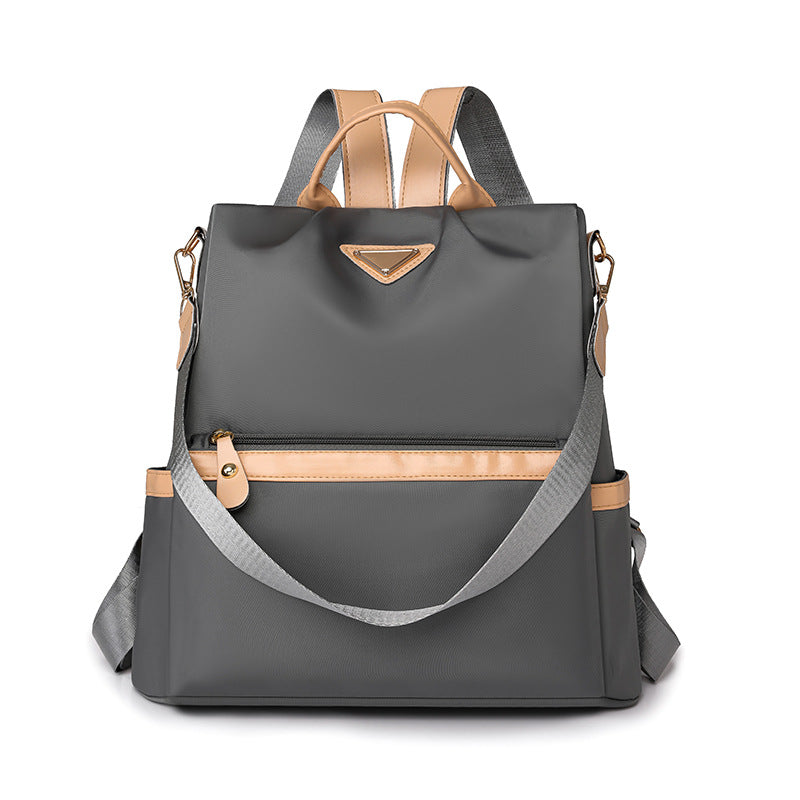New girl solid color casual simple backpack to work commuter bag fashionable versatile large-capacity handbag