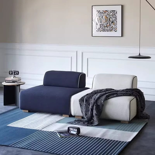 Medieval style living room fabric single sofa Nordic modern cream wind wabi sandy wind B & B Internet celebrity hotel small sofa