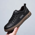 Men's spring breathable casual slip-on sneakers - soft sole white shoes - trendy men's skate shoes