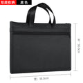 Oukeqi large capacity waterproof satchel document bag zipper conference bag double layer document bag storage bag document bag
