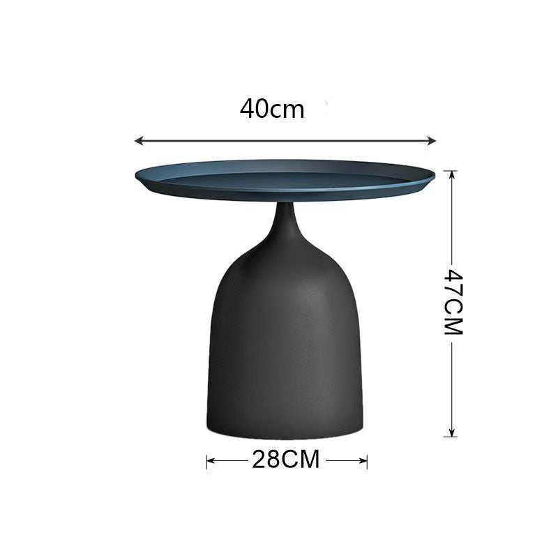 Scandinaviancasual side table small apartment iron small round table cream style for home small coffee table bedside small bedside table no