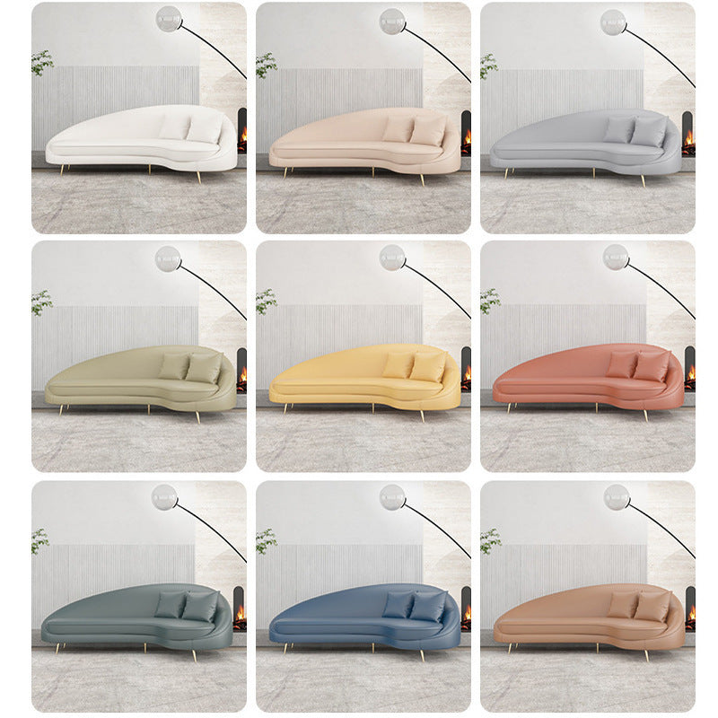 Nordic sales office reception curved double sofa office clothing store rest area furniture coffee table set