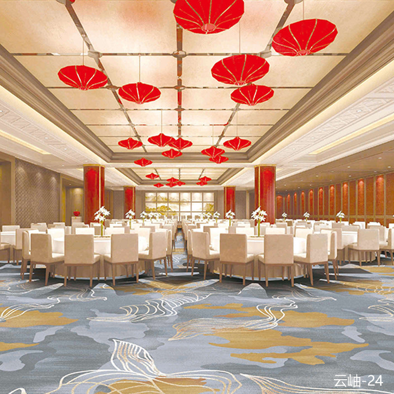 Professionally customized star-rated hotel carpet, banquet hall large area full coverage, reception conference hall wool nylon b1 carpet