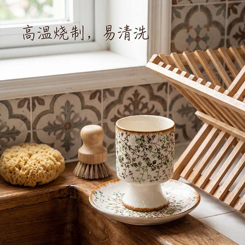 High-end ceramic water cups and coffee cups for banquets, unique and stylish, new chinese style, niche ceramic cups and saucers, perfect as wedding favors