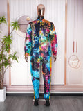 Hot-selling european and american export new arrivals: cross-border bestsellers - men's african fashion suit, digital print shirt and pants set