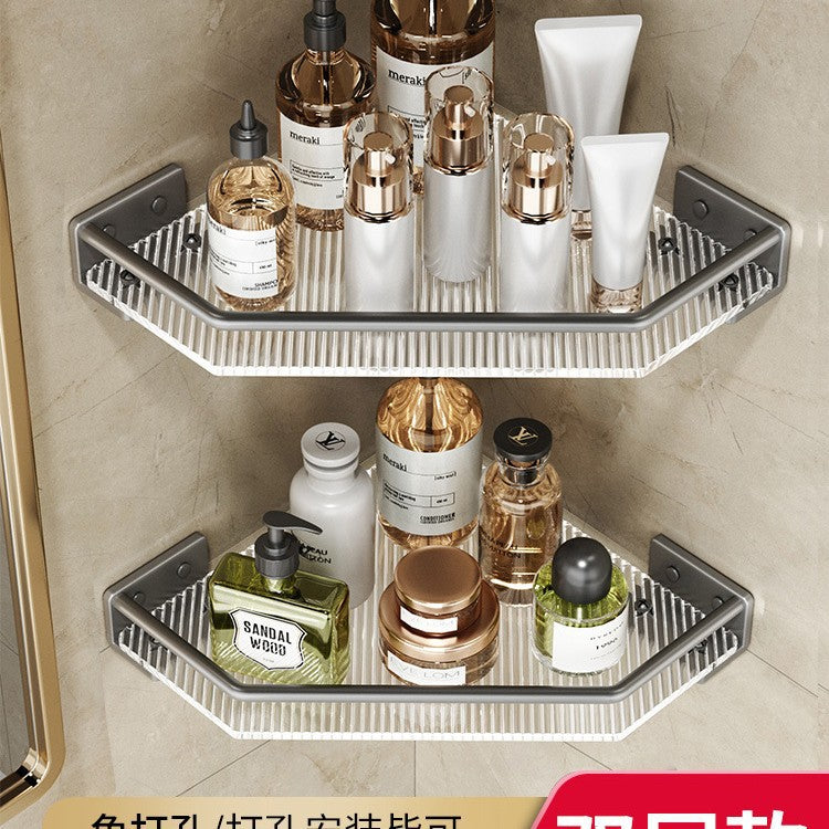 Acrylic toilet toilet rack non-punching bathroom gun gray tripod shower room toilet tripod