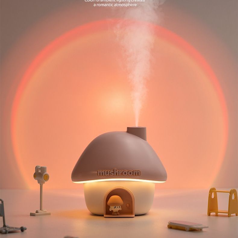Mushroom aroma diffuser desktop humidifier - cute & chic, perfect birthday gift for her, practical & fun cartoon design