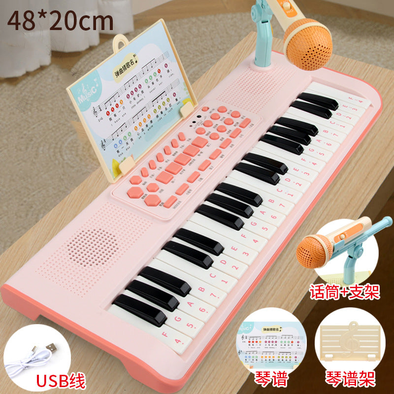 New beginner-friendly electronic keyboard for kids - multifunctional with microphone, perfect for home use and piano instrument play