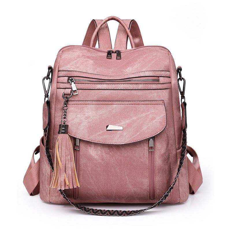Spring 2024 Cross-border Trend PU Ladies Bag Ladies Backpack Multifunctional Backpack Wholesale