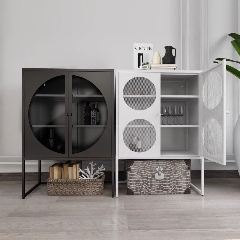 Iron sideboard storage wall storage iron cabinet kitchen living room wine cabinet modern casual tea storage drawer cabinet