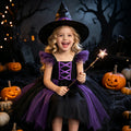 Halloween baby girl dress - dark style, flutter sleeves, tulle, birthday, first birthday party, carnival - in stock & wholesale