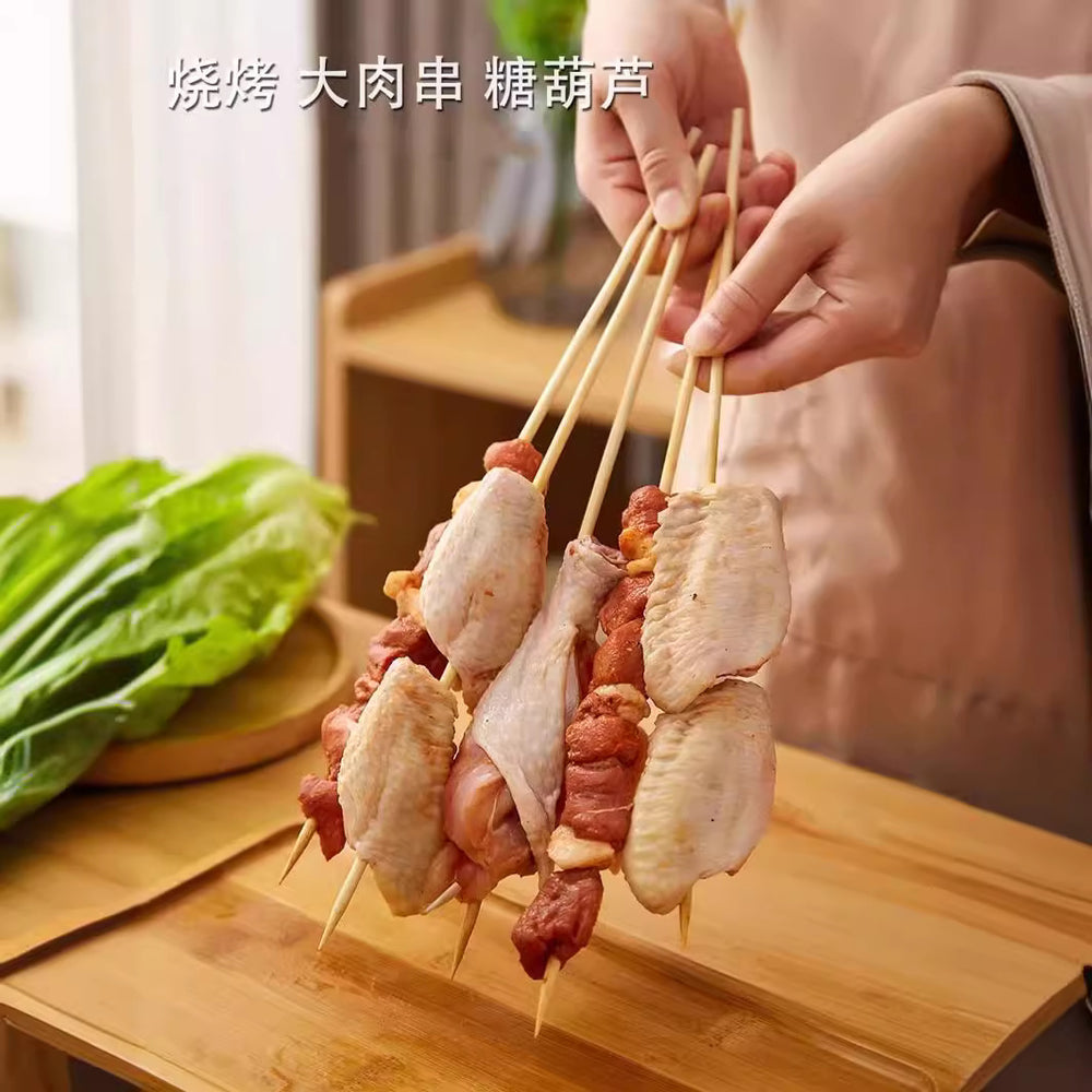 Wholesale bbq snacks bamboo skewers disposable mutton skewers skewers oden candied haws fruit skewers large skewers